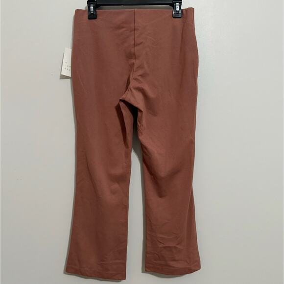 A New Day Women's Small Pants Brown High-Rise Slim Fit Cropped Flare Pull-On - Picture 4 of 9